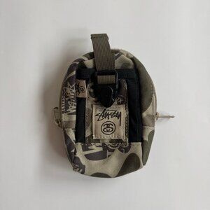 Stüssy Black Nylon Essential Mini Carabiner Utility Pouch